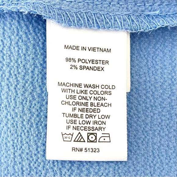 CeCe Ruffle Crepe Blouse Split Neckline with Tie Pintucks Long Sleeve Small - Picture 11 of 15